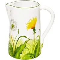Lashuma Wasserkrug Pusteblume, (1-tlg., 19 cm (1,5 l), italienischer Krug Keramik handgemacht