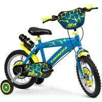 Toimsa Bikes Kinderfahrrad 14 Zoll Kinder Fahrrad Kinderfahrrad Rad Bike Lightning Blau 14212, 1 Gang, Stützräder, Trinkflasche