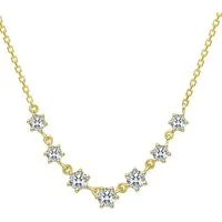 Sternvoll Goldkette V-Halskette mit 0,71 ct Diamanten aus 18K Gold, IGI, IGI-zertifiziert, V-Design, 7 Diamanten, 18K Gold, Graduiert