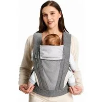 ibettertec Babytrage Neugeborene ab Geburt, Kleinkindtrage aus 100% Baumwolle (Ergobaby Babytrage mit Ein-Klick-Schnalle, ergonomische M-Position, X-Rücken, für 3,2–20 kg), tragetuch baby neugeboren, babytrage neugeborene ab geburt