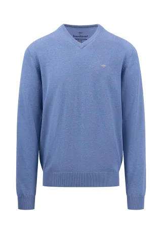 FYNCH-HATTON - V-Neck crystal blue - Gr. - L