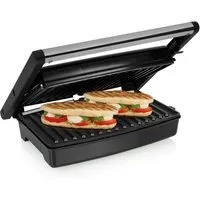 Tristar Kontaktgrill, 1500 W, Elektro Low fat Indoorgrill Panini Multigrill BBC Snackmaker 27x18cm