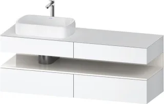 Duravit Qatego Konsolenwaschtischunterbau wandhängend Weiß Matt 1600x550x600 mm - QA4777022180010 QA4777022180010