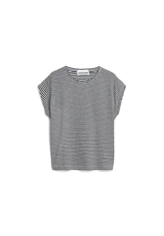 Armedangels - ONELIAA LOVELY STRIPES black-oatmilk - Gr. - S
