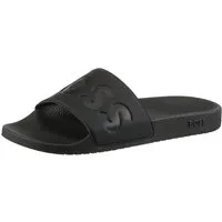 BOSS Aryeh Slid Badepantolette, Poolslides, Schlappen, Strandschuh, Sommerschuh mit Logoschriftzug