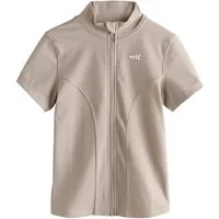 self Trainingsjacke Skulpturierende, kurze Jacke mit RV (1-St)