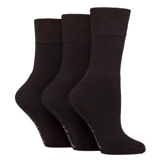 3er Pack Damen Bambus Socken Weich Atmungsaktiv Gepolsterte Crew Socken