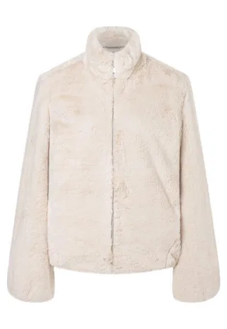 MORE & MORE - Kunstfell-Blouson beige - Gr. - 44