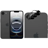 CLM-Tech Kameraschutzglas 2X iPhone 16e Kameraglas kristallklar für iPhone 16e, Linse Schutzglas 9H Glas - Folie kristallklar 2er Set Kameraschutz, 2 Stück, Kratzfest
