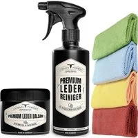 URBAN FOREST Lederpflege Lederreiniger 500ml + Leder Balsam + 4 Mikrofasertücher Lederpflege (1 St), 250ml, 500ml