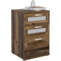 CARO-Möbel Nachtkommode MARIKE, Nachttisch Boxspringbett Nachtschrank Kommode Konsole Beistell 3 Schub