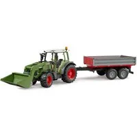 Bruder® Spielzeug-Traktor Fendt Vario 211 mit Frontlader und Bordwandhänger (02182), Made in Europe