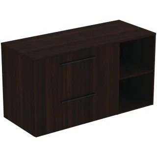 Ideal Standard Möbel-Set 120cm i.life B 2 Auszüge 2 off.Fächer Gr.Schwarz Coffee Oak, T5756NW T5756NW