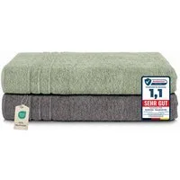 Komfortec Saunatuch Frotte aus 100% Baumwolle, Frottee (Packung, 2-St), 80x200 Saunatücher set XXL, Weich, Schnelltrocknend