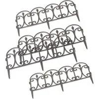 HTI-Living Beetbegrenzung Zierzaun Schnörkel Nessa, LxH: 60.5x32.5 cm, Set, 4 Zaunelemente, Beeteinfassung Beetbegrenzung