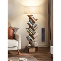 OUTON Bücherregal Baumförmiges Bücherregal mit LED, 6 Ebenen, Vintage, 1-tlg.