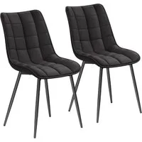 Woltu Esszimmerstuhl (2er-Set), Sessel mit Rückenlehne, Metallbeine