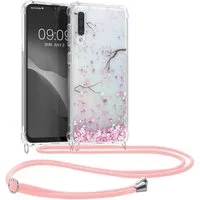 kwmobile Etui Hülle für Samsung Galaxy A50, Silikon Handyhülle mit Kette - Handykette Handyband