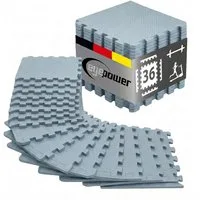 eyepower Puzzlematte XL für Zuhause - 3,2 m² Trainingsmatte mit Rand - 36 Home Gym Matten, (36-tlg), 30 x 30 x 1 cm Bodenschutzmatte Sport und Gymnastik - EVA Bodenmatte
