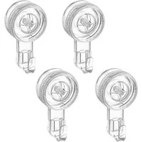 Elegear Wandhaken Saugnapf Haken ohne Bohren, Max 5KG Extra Starke Saugnäpfe 2/4 Pack, Küche, Badezimmer, (Set, 4-St), Transparente Haken Wiederverwendbar für Küche Bad,J-Form Modern Design