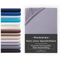 Hometex Premium Textiles Spannbettlaken Exclusive bis 25 cm Steghöhe, Jersey, Gummizug: rundum, 100% Baumwolle, Premium Qualität 160 g/m²