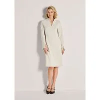 MADELEINE Jerseykleid Elegantes Kleid mit Kelchkragen Moderner Schnitt mit V-Ausschnitt und langen Ärmeln