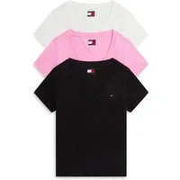 Tommy Jeans V-Shirt TJW 3PACK V-NECK TEE (Packung, 3-tlg., 3er-Pack) Baumwolle, V-Ausschnitt, 3 Stück im Set