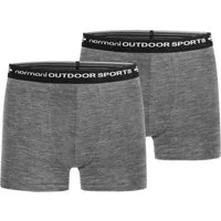normani Retro Boxer 2er Pack Herren Merino Boxershorts Unterhose Sportunterhose Funktionsunterwäsche aus 100% Merinowolle