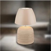 Briloner Leuchten LED Tischleuchte Akku Tischlampe Indoor/Outdoor kabellos Keramik, LED fest integriert, kabellos 14 x 36 cm 3W Wohnzimmer Schlafzimmer