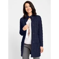 Witt Strickjacke Long-Strickjacke Langarm Zopfmuster