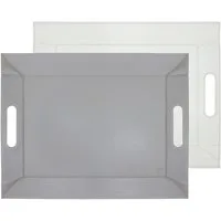 freeform Tablett DUO, 2-farbiges Wendetablett, Tablett und Tisch-Set in einem, wendbar, Kunstleder, (1-tlg), mit Doppelfunktion, pflegeleicht und kann platzsparend verstaut werden