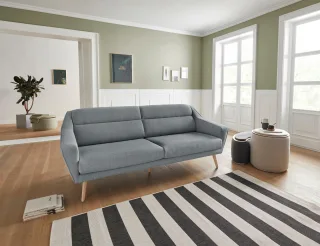OTTO home 3-Sitzer "Bille" mit Naht im Rückenkissen und Eiche-Beinen, Design by Morten Georgsen