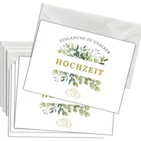 Briefzauber Einladungskarten 12x Hochzeit Einladungskarten mit 12x Umschlägen