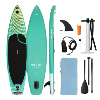 [EU Direct] WaveRite 335X81X15CM Load 240KG+ 1-4 People Inflatable Stand Up Paddle Board Single Fin Racing Surfboard For