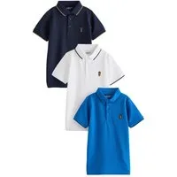 Next Poloshirt Kurzärmelige Polohemden im 3er-Pack (3-tlg)