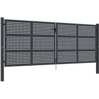 vidaXL Gartentor, Gartentür Anthrazit 400x200 cm Stahl