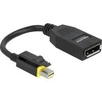 Adapter Mini DisplayPort 1.4 zu DisplayPort schwarz, 15cm, mit Einrastfunktion