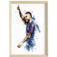 JUSTGOODMOOD Poster Premium ® Neymar Junior Fußball Poster · Wasserfarben · ohne Rahmen