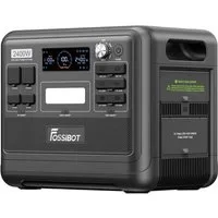 Fossibot Stromerzeuger F2400 2400 W Leistung, 2048 Wh LiFePO4-Akku, Tragbares Kraftwerk, 4,60 in kW, 3xAC RV Auto USB Typ-C QC3.0 PD DC5521 Reine Sinuswelle Vollsteckdosen