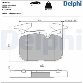 Delphi Bremsbel?ge vorne BMW 1er 2er 3er 4er LP2449