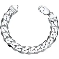 JEWLIX Panzerarmband Panzerarmband 925 Silber 12mm breit Herrenarmband von JEWLIX 21cm
