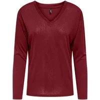 ONLY Langarmshirt ONLHENRIETTA L/S V-NECK SHINE TOP JRS