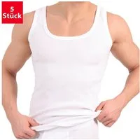celodoro Unterhemd Herren Unterhemd (5er Pack) Doppelripp Tanktop aus Baumwolle