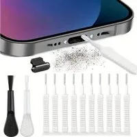 FOUORTUNATE-BEE Reinigungsbürsten-Set 13-teiliges Type-C Reinigungsset für Smartphone-Port & Lautsprecher, Multifunktionsset für Handyanschlüsse, Tastaturen & Lautsprecher