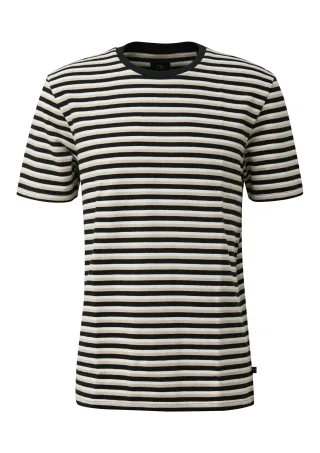 qs - T-Shirt beige/schwarz/weiß - Gr. - XL