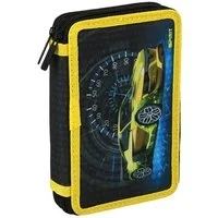 Spirit Federmäppchen SPIRIT Schüler Etui 28 teilig 2-Zipper Mäppchen SPORT CAR Auto
