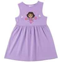 Dora la exploradora Sommerkleid Kleid Kinder Baumwollkleid Freizeitkleid Mädchen