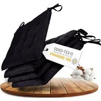 Gräfenstayn Stuhlkissen Sitzkissen 40x40cm Haltebänder Indoor Outdoor, robustes Sitzkissen für Indoor & Outdoor, mit Haltebändern