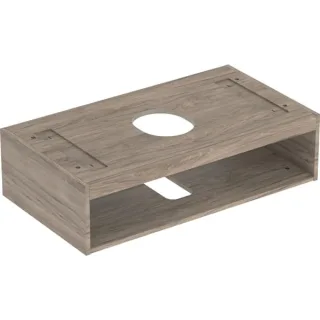 Geberit VariForm Korpus für Unterschrank für Aufsatzwaschtisch mit einer Schublade B=90cm, Nussbaum, 244818001