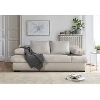 COLLECTION AB Schlafsofa Chicago, B: 200 cm, Liegefl. 146x200 cm, Bettfunktion, Bettkasten & 2 Armlehnenkissen, Federkern